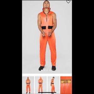 Fashion Nova Men Prisoner / Inmate Costume Size L